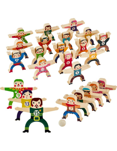 Juguete de Apilamiento de Madera HELLO PAPAYA 16 Piezas