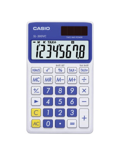 Calculadora Casio SL-300VC Solar 8 Dígitos Azul