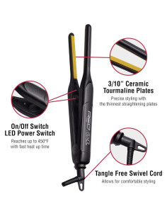 Plancha Plana RED by KISS 0.76 cm Cerámica Tourmalina 2