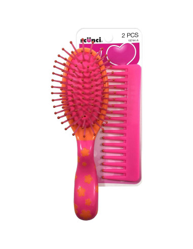 Set de Cepillo y Peine Scunci para Niñas - 2 Piezas