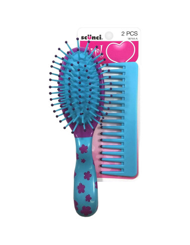 Set de Cepillo y Peine Scunci para Niñas - 2 Piezas