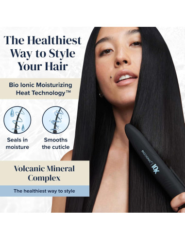 Plancha de Pelo Bio Ionic 10X 1" Calor Hidratante 232C