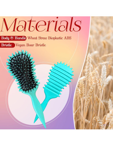 Cepillo Definidor Auralia para Cabello Rizado Verde 25.4cm