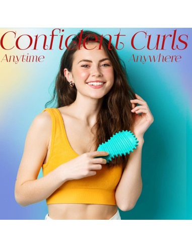 Cepillo Definidor Auralia para Cabello Rizado Verde 25.4cm
