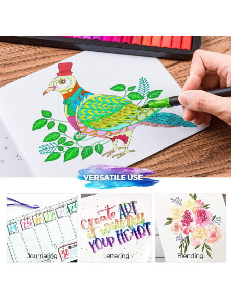 Marcadores Mogyann 100 Colores Punta Doble para Caligrafía Marcadores Mogyann 100 Colores Punta Doble para Caligrafía