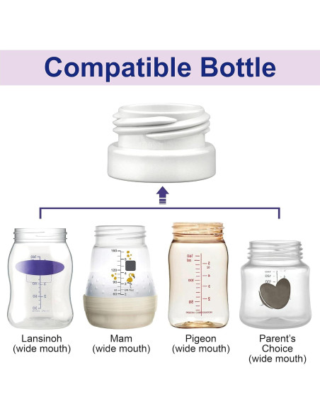 Cambiador de Rosca Maymom para Botellas de Boca Ancha 4pc Cambiador de Rosca Maymom para Botellas de Boca Ancha 4pc