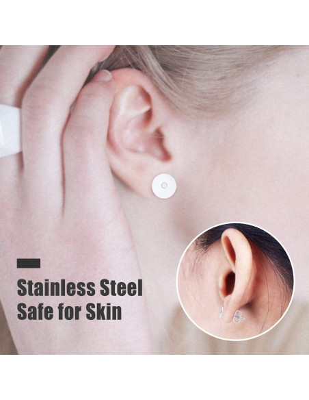 Pines de Aretes de Acero Inoxidable VERACT 500 Piezas 4mm 6mm Pines de Aretes de Acero Inoxidable VERACT 500 Piezas 4mm 6mm