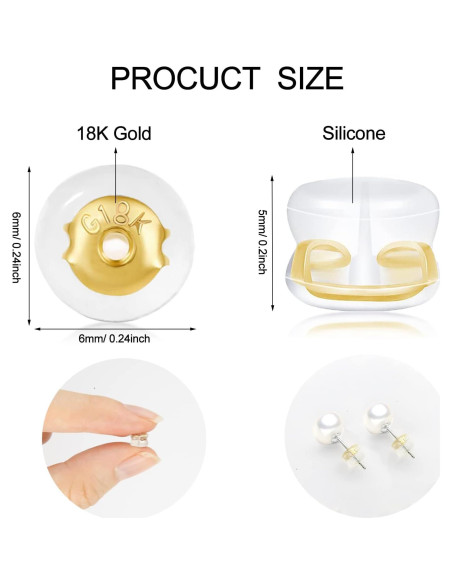 Resortes de Pendientes Hipoalergénicos Gleihow 18K - 16 Pcs