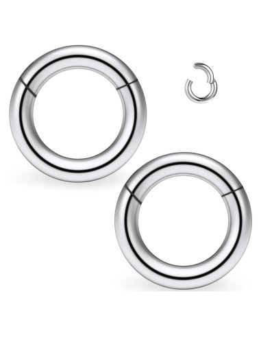 Anillos Septum Articulados Clicker Yaalozei Acero Quirúrgico 10G