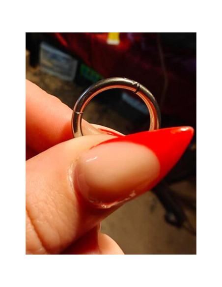 Anillos Septum Articulados Clicker Yaalozei Acero Quirúrgico 10G