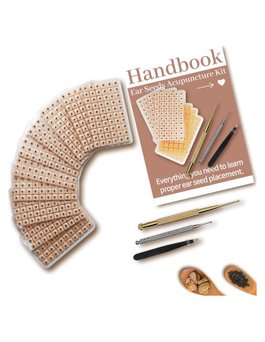 Kit de Acupuntura de Oído Tophld 1200 Semillas y Herramientas