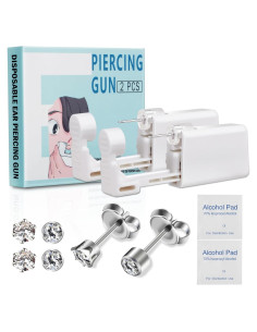 Kit de Perforación de Orejas Giloner - 2 Pistolas + 6 Joyas