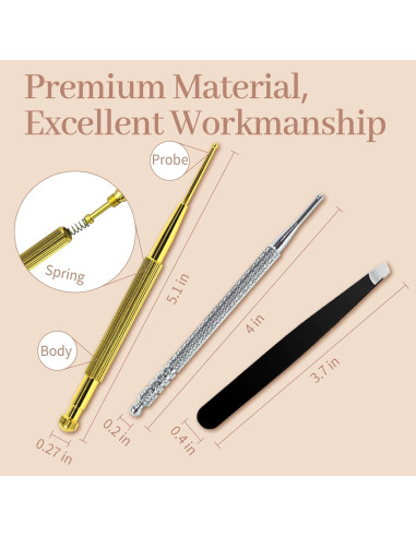 Kit de Acupuntura de Oído Tophld 1200 Semillas y Herramientas