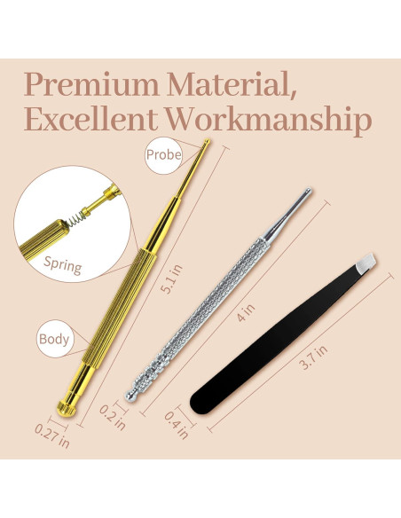 Kit de Acupuntura de Oído Tophld 1200 Semillas y Herramientas