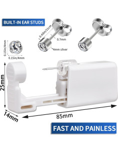 Kit de Perforación de Orejas Giloner - 2 Pistolas + 6 Joyas 2