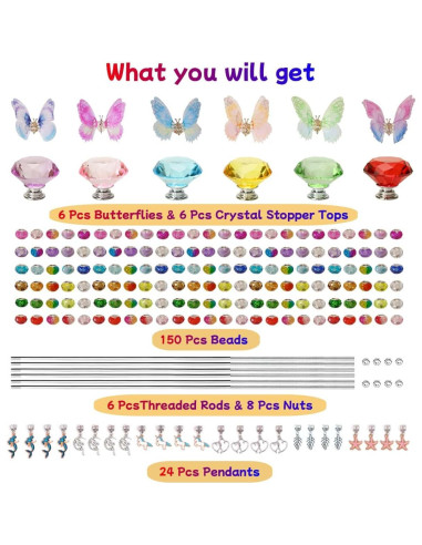 Kit de Estacas de Jardín ZSlactp 200 Pcs Decorativas