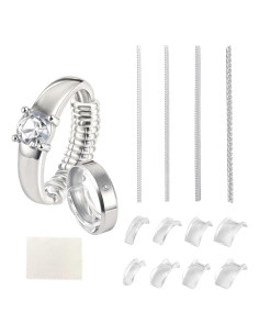 Kit Ajustador de Tamaño de Anillo 12 Piezas Hipoalergénico
