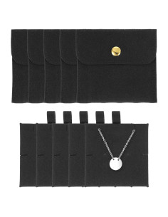 Bolsas de Joyas de Terciopelo uxcell 5 Pcs 8x8cm con Botón