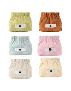 Bolsa de Almacenamiento Elástica Corduroy 6PCS - Organizador Cosmético