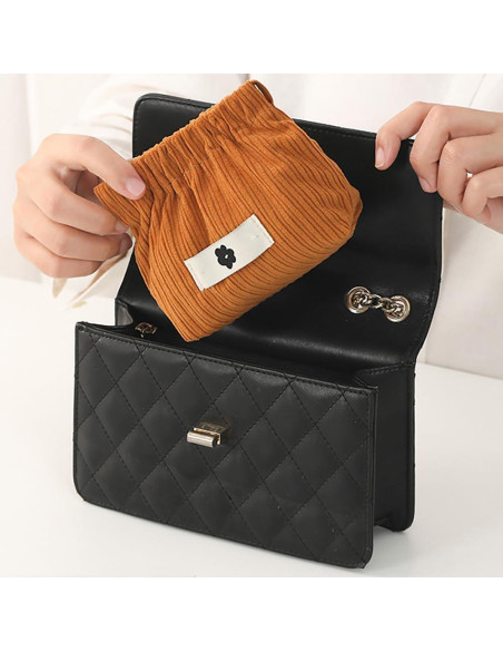 Bolsa de Almacenamiento Elástica Corduroy 6PCS - Organizador Cosmético