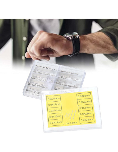 Juego de 100 Piezas Barras de Reloj Hilitand 0.9mm 10-28mm