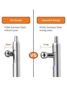Barras de Resorte de Liberación Rápida WOCCI 16mm Acero Inoxidable 2