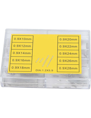Juego de 100 Piezas Barras de Reloj Hilitand 0.9mm 10-28mm