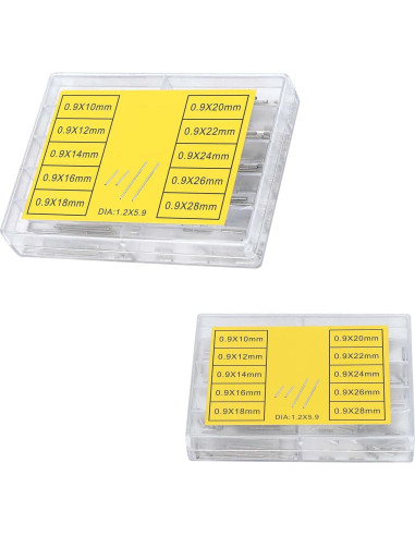 Juego de 100 Piezas Barras de Reloj Hilitand 0.9mm 10-28mm