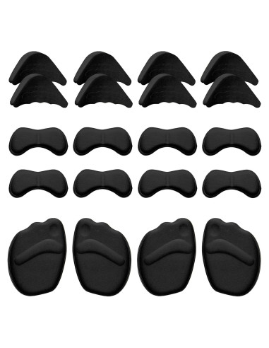 Geyoga Almohadillas para Talones y Dedos - 12 Pares Ajustables