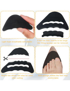 Geyoga Almohadillas para Talones y Dedos - 12 Pares Ajustables 2