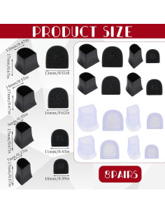 8 Pares de Protectores de Tacones Antideslizantes DIVINA VITAE 2