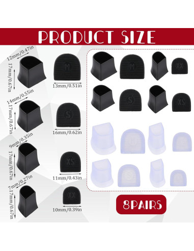 8 Pares de Protectores de Tacones Antideslizantes DIVINA VITAE