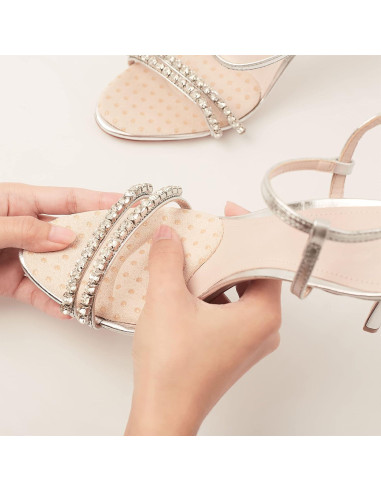 Almohadillas Antideslizantes Oro Para Tacones Abiertos - 1 Par