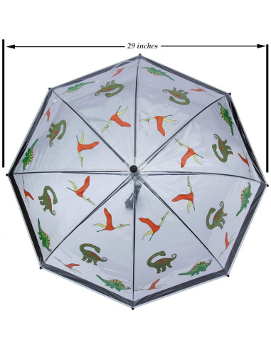 Paraguas Dome Foxfire para Niños Dinosaurios Negros 73,66 cm