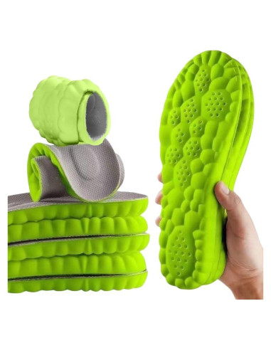 2 Pares de Plantillas 4D Cloud Unisex - Espuma Viscoelástica Verde