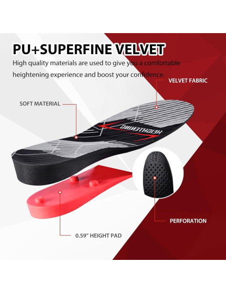 Plantillas de Aumento de Altura Bacophy Ajustables 3.05 cm