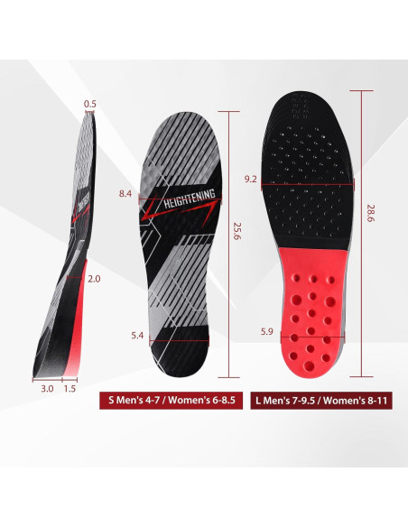 Plantillas de Aumento de Altura Bacophy Ajustables 3.05 cm