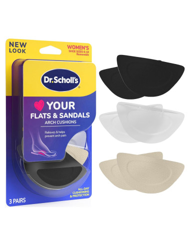 Cojines para Arco Dr. Scholl's Ama tus Flats y Sandalias 3 Pares