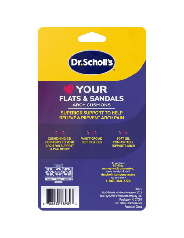 Cojines para Arco Dr. Scholl's Ama tus Flats y Sandalias 3 Pares