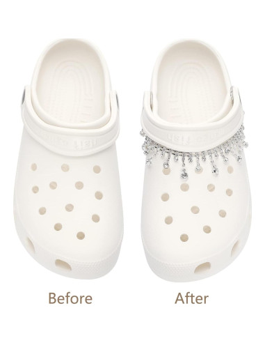 Cadenas de Zapatos Bling Bellaqueo para Niñas - Borlas Plateadas