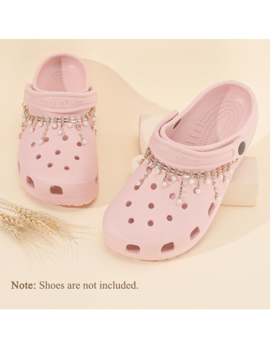 Cadenas de Zapatos Bling Bellaqueo para Niñas - Borlas Plateadas