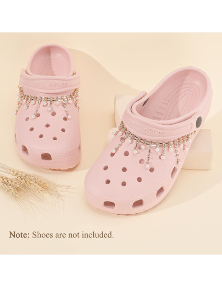 Cadenas de Zapatos Bling Bellaqueo para Niñas - Borlas Plateadas