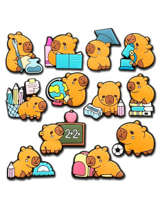 Charms de Decoración para Zapatos Kapybara Llama - 12 Piezas