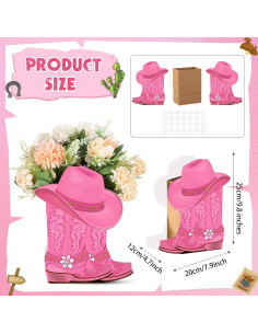 Cajas de Flores en Forma de Botas Domensi - 8 Piezas Rosa 2
