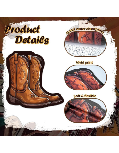 100 Servilletas de Papel Western Bota Cowboy 32x32 cm