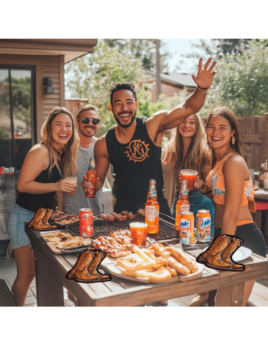 100 Servilletas de Papel Western Bota Cowboy 32x32 cm