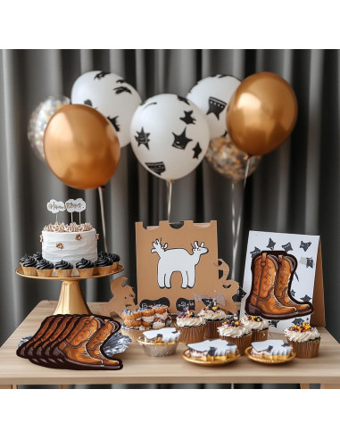 100 Servilletas de Papel Western Bota Cowboy 32x32 cm