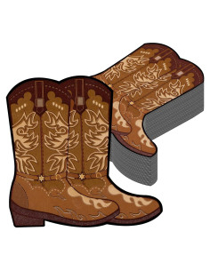 50 Servilletas en Forma de Bota de Vaquero Justforjoyful