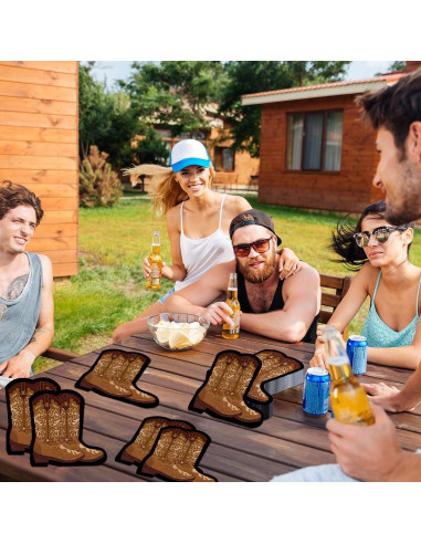 50 Servilletas en Forma de Bota de Vaquero Justforjoyful