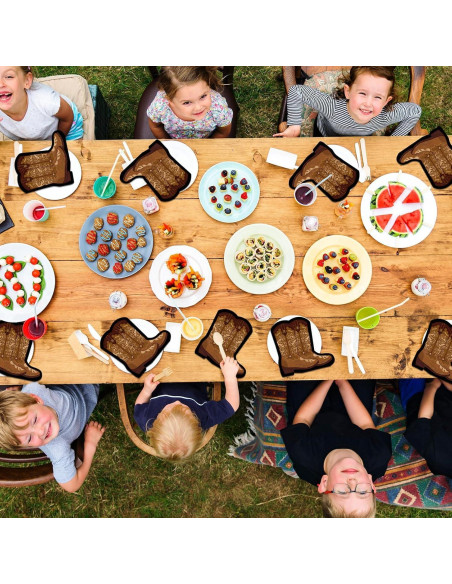 50 Servilletas en Forma de Bota de Vaquero Justforjoyful